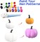 10Pcs Halloween Paint Your Own White Plastic Artificial Pumpkin Decorating Craft Kit